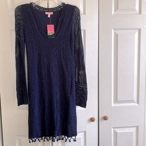 XS Lilly Pulitzer navy blue dress
